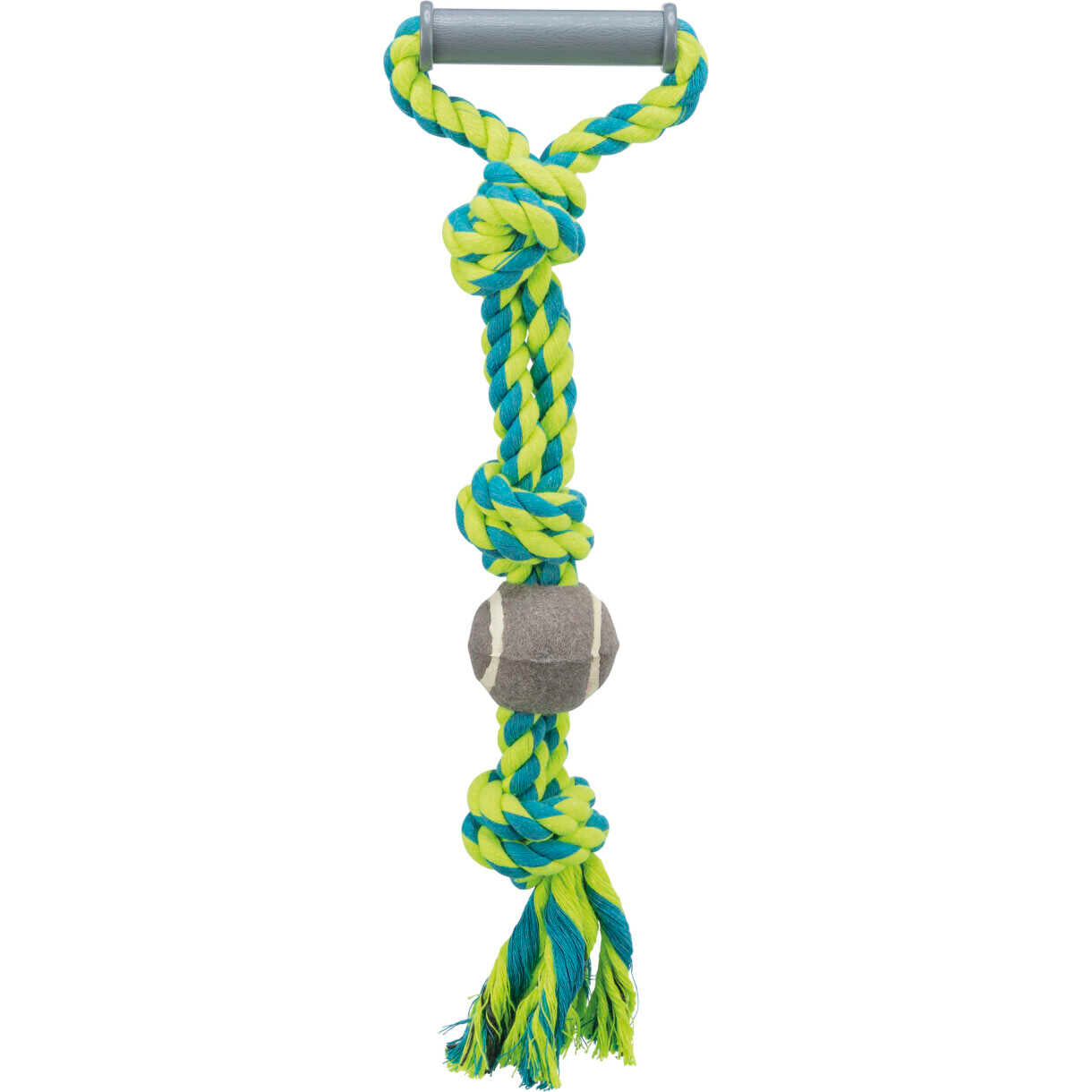 Trixie Hundespielzeug Spielseil mit Tennisball bunt - ø 6 cm - 50 cm