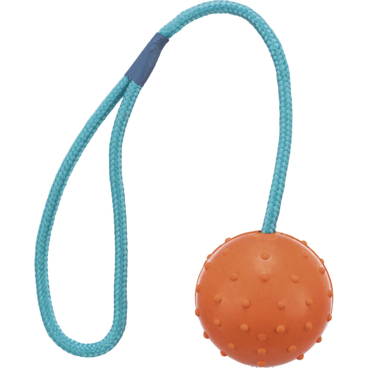 Trixie Hundespielzeug Gummiball auf Seil aus Naturkautschuk