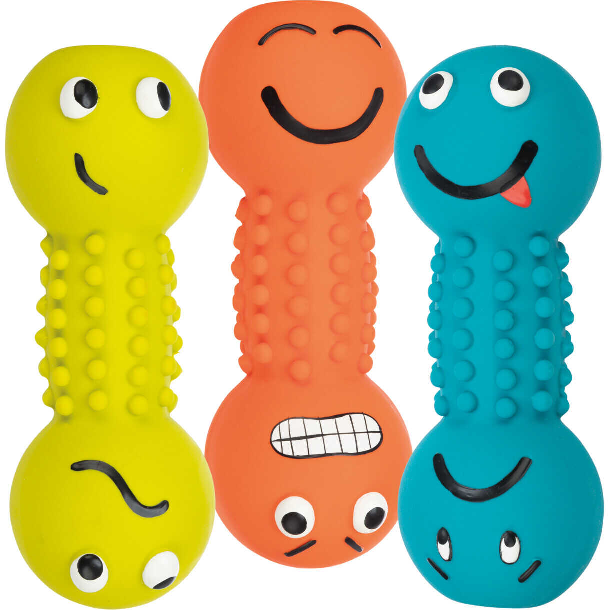 Trixie Hundespielzeug Latexhantel mit Sound - 19 cm - diverse Farben