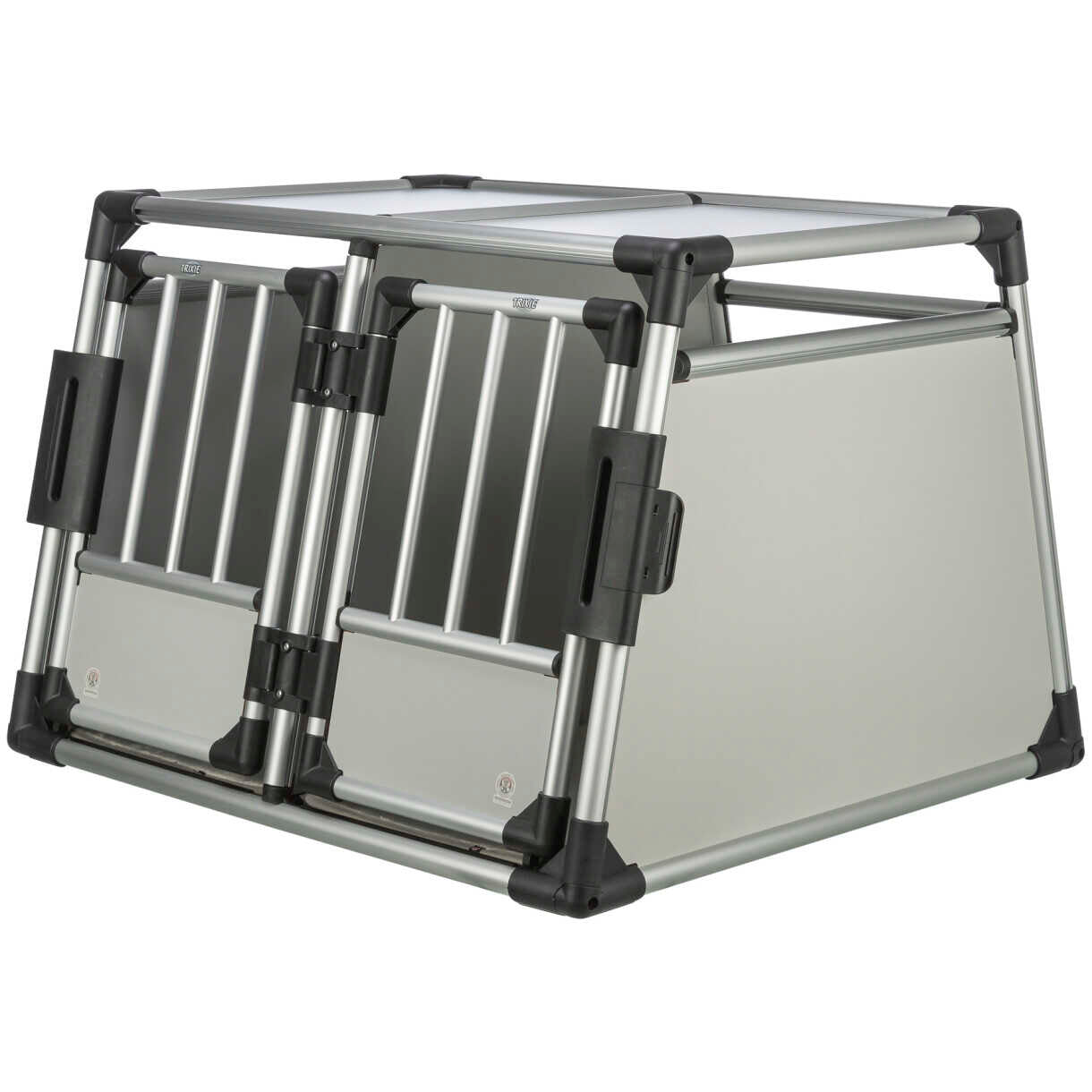 Trixie Doppeltransportboxen für Hunde - Aluminium 93 x 88 x 64 cm
