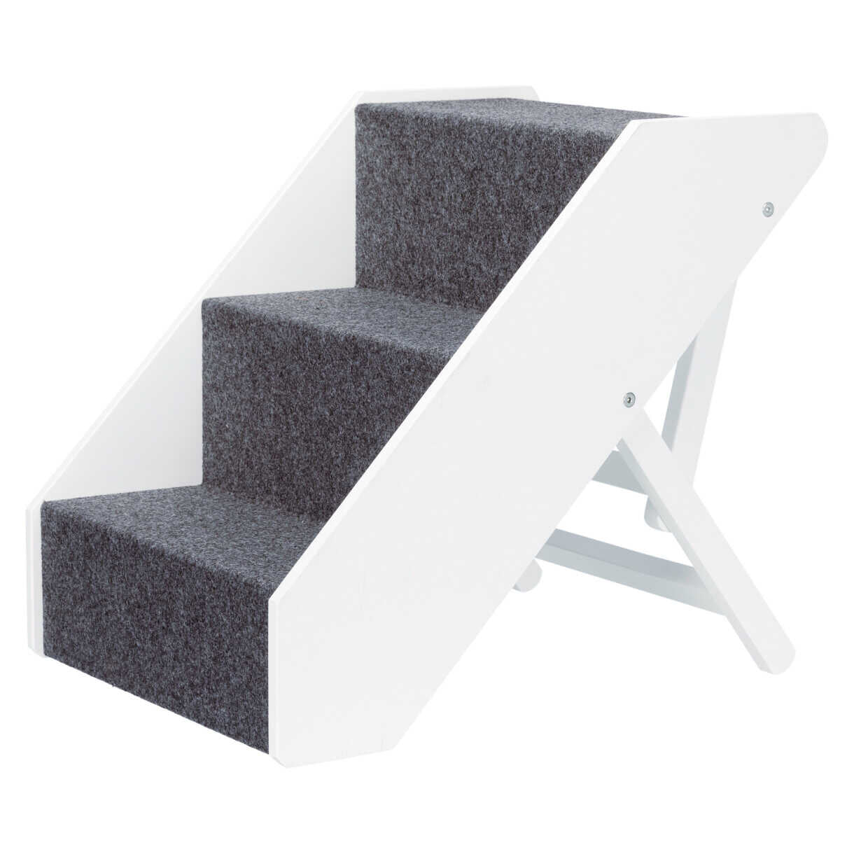 Trixie Hundetreppe hoch - verstellbar 40 x 67 cm weiß