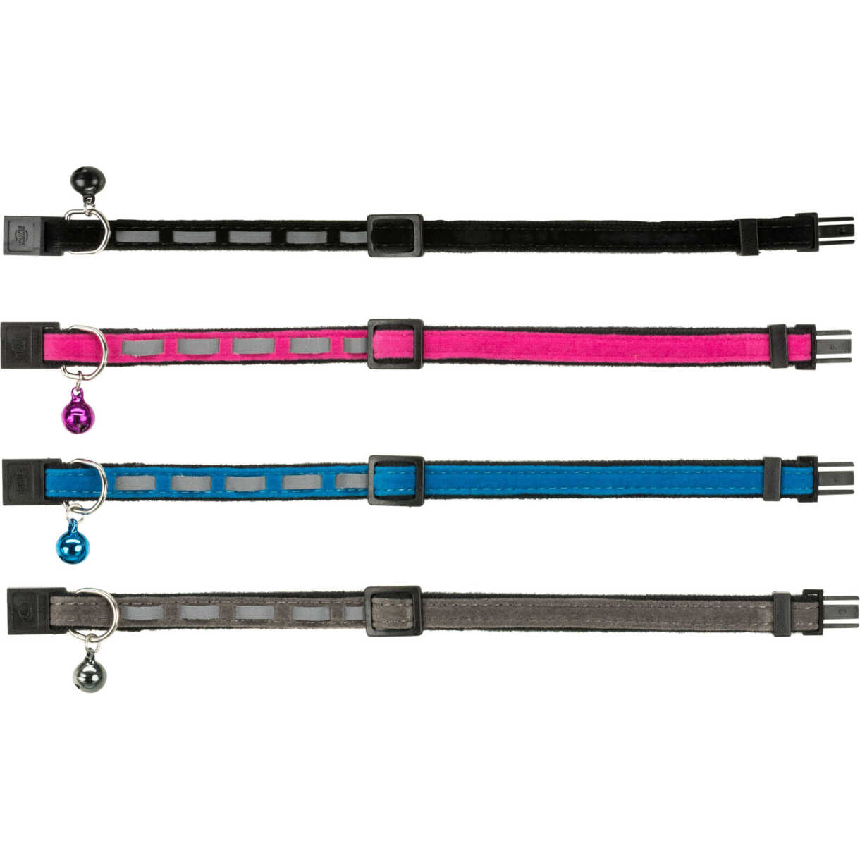 Trixie Velours Halsband mit Reflexen diverse Farben - 1 Band