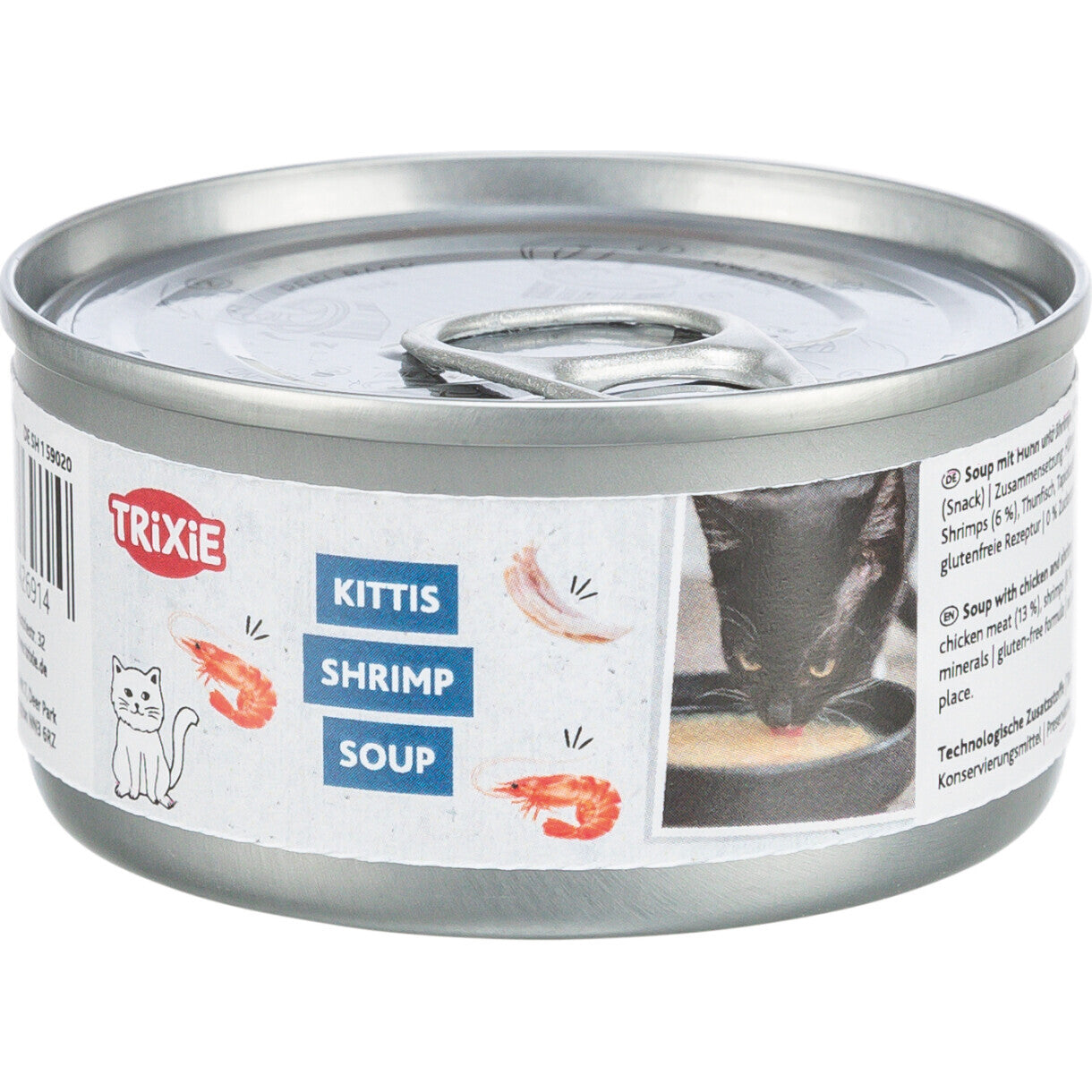 4 x 80 g Trixie Katzennassfutter - Huhn und Krabbensuppe