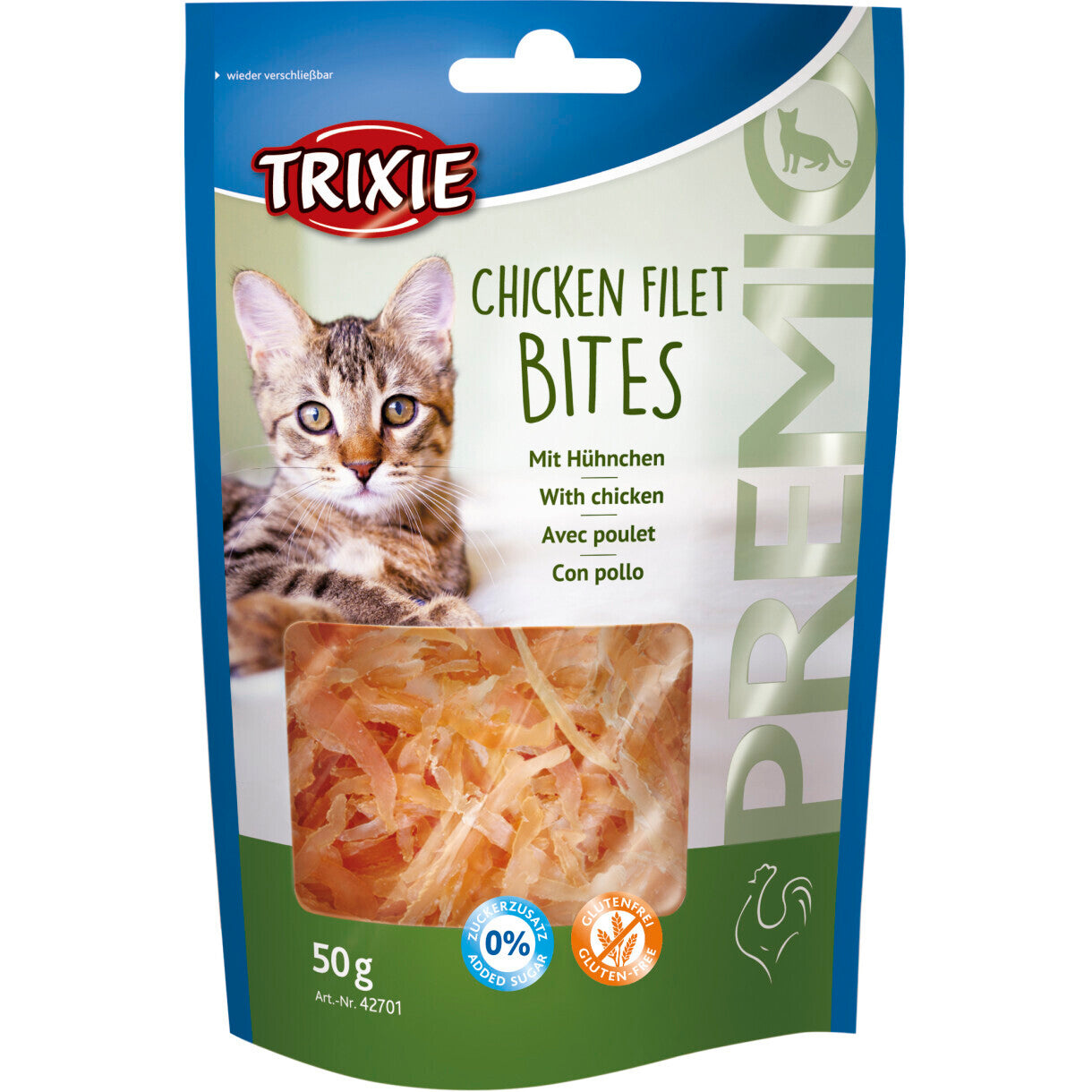 Trixie Premio Filet Bits mit Huhn - gluten- und zuckerfrei - 50 gr