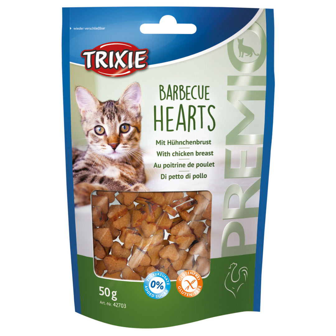 Trixie Katzensnack Barbecue-Herzen - gluten- und zuckerfrei 50 g