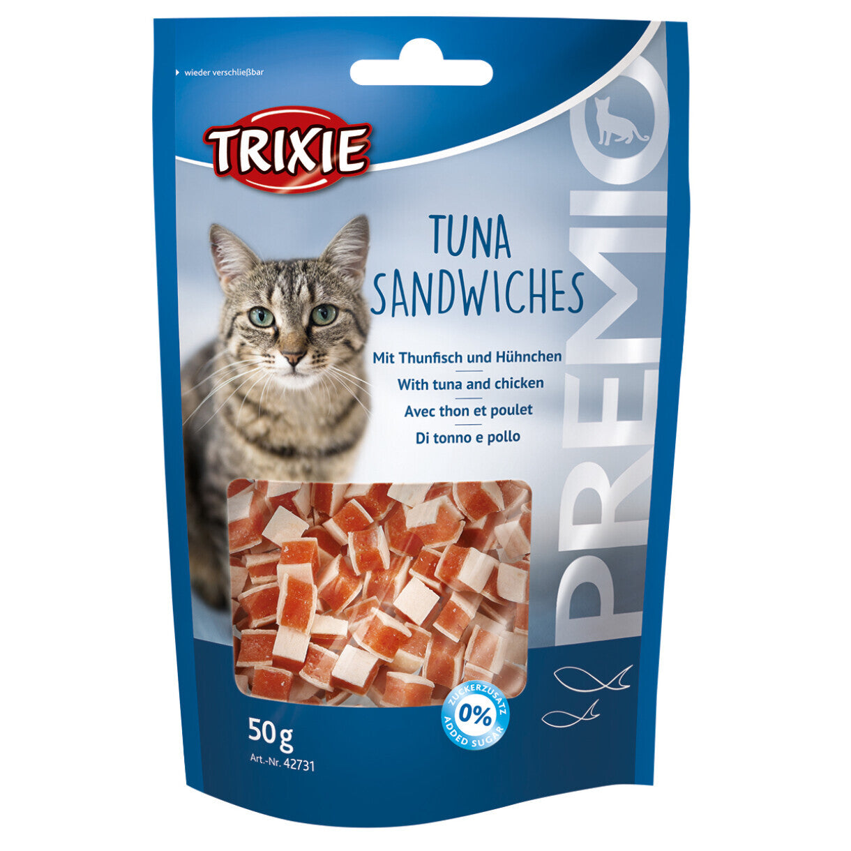 Trixie Katzenleckerli mit Thunfisch und Huhn 50 g - gluten- und zuckerfrei