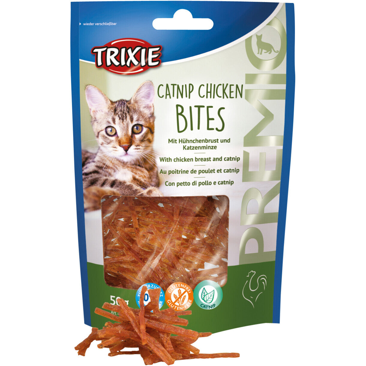 Trixie Katzensnack mit Hühnerfleischstücken 50 g - zucker- und glutenfrei