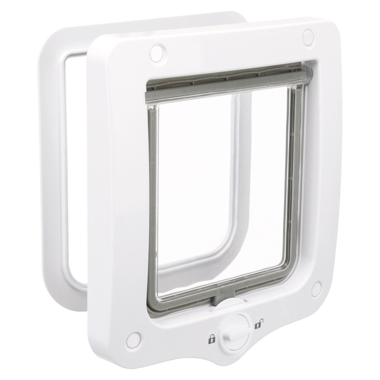 Trixie 2-Wege-Katzentür Nr. 3 - 20 x 22 cm weiß