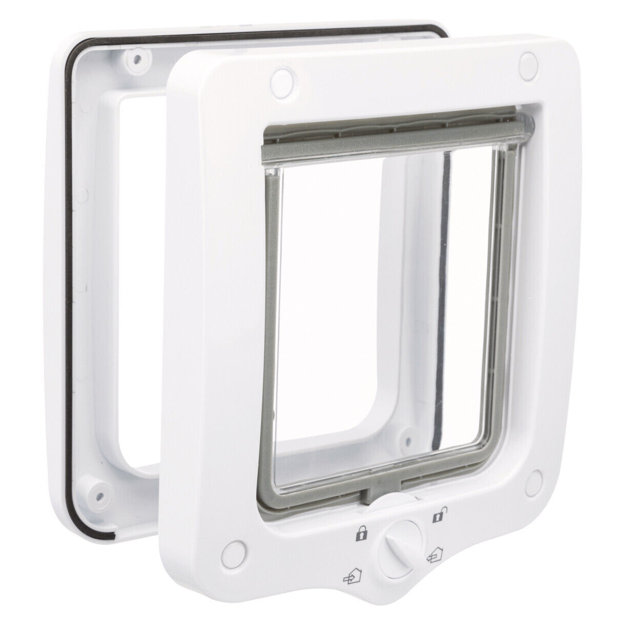 Trixie 4-Wege-Katzentür Nr. 3 - 20 x 22 cm weiß