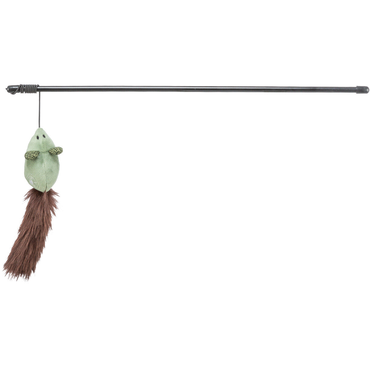 Trixie neckt den Stock mit der Maus