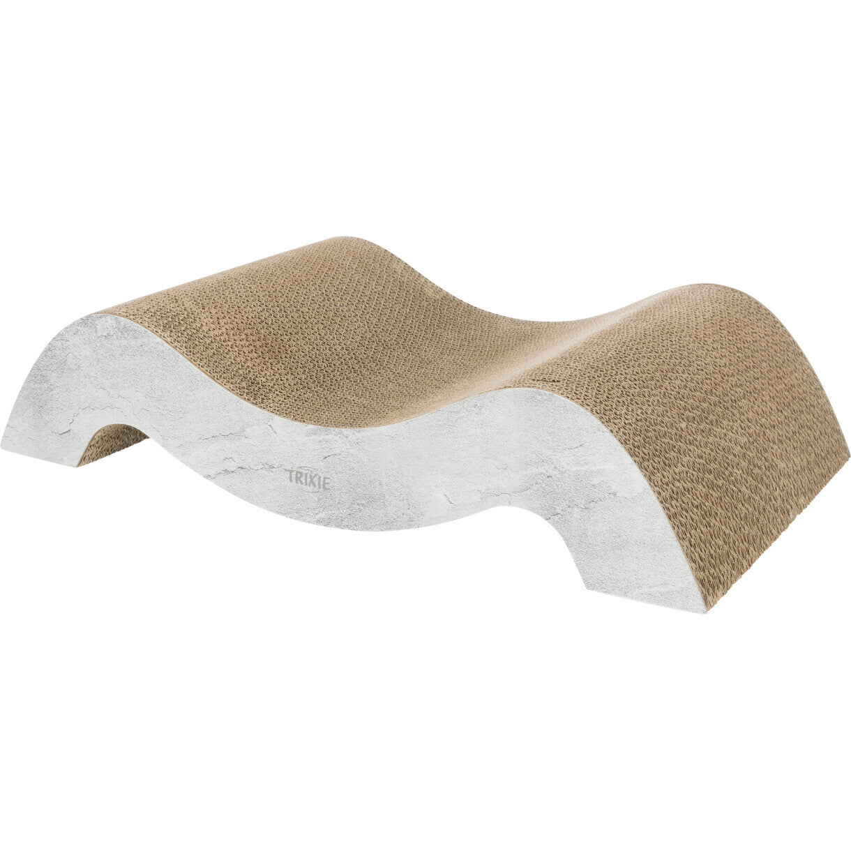 Trixie Karton Kratzbaum für große Katzen 64 x 14 x 37 cm grau