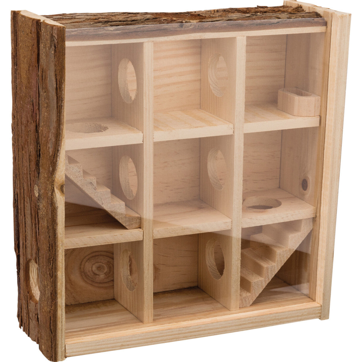 Trixie Natural Maus und Hamster Spielturm - 30 x 30 x 10 cm