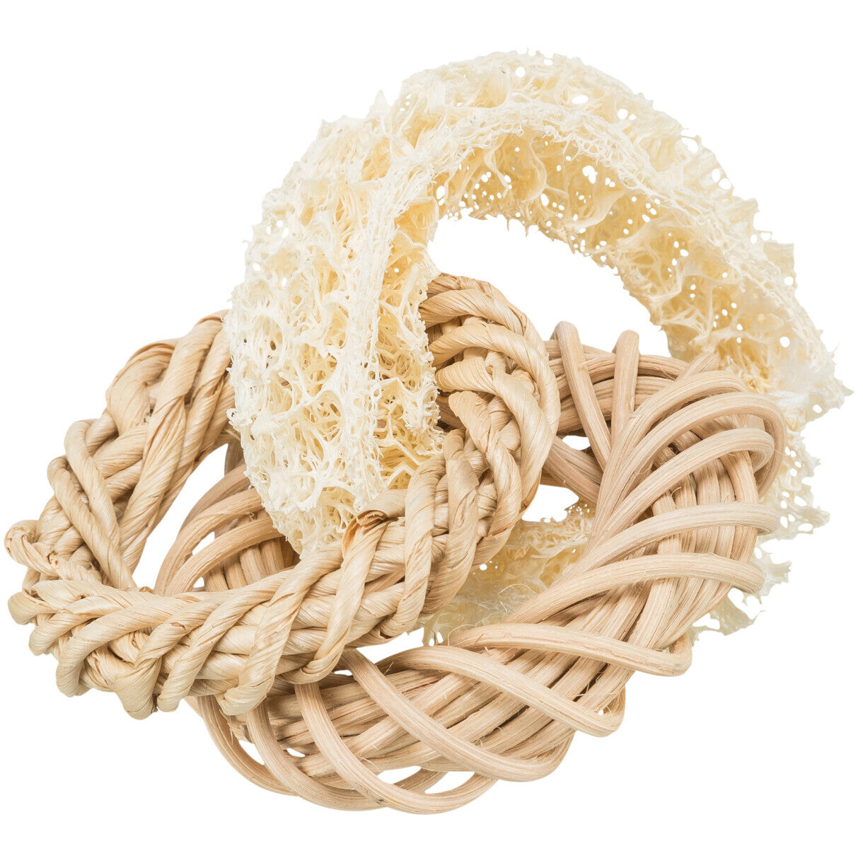 Trixie Spielzeug-Loofah-Ring für Meerschweinchen und Kaninchen - 13 cm