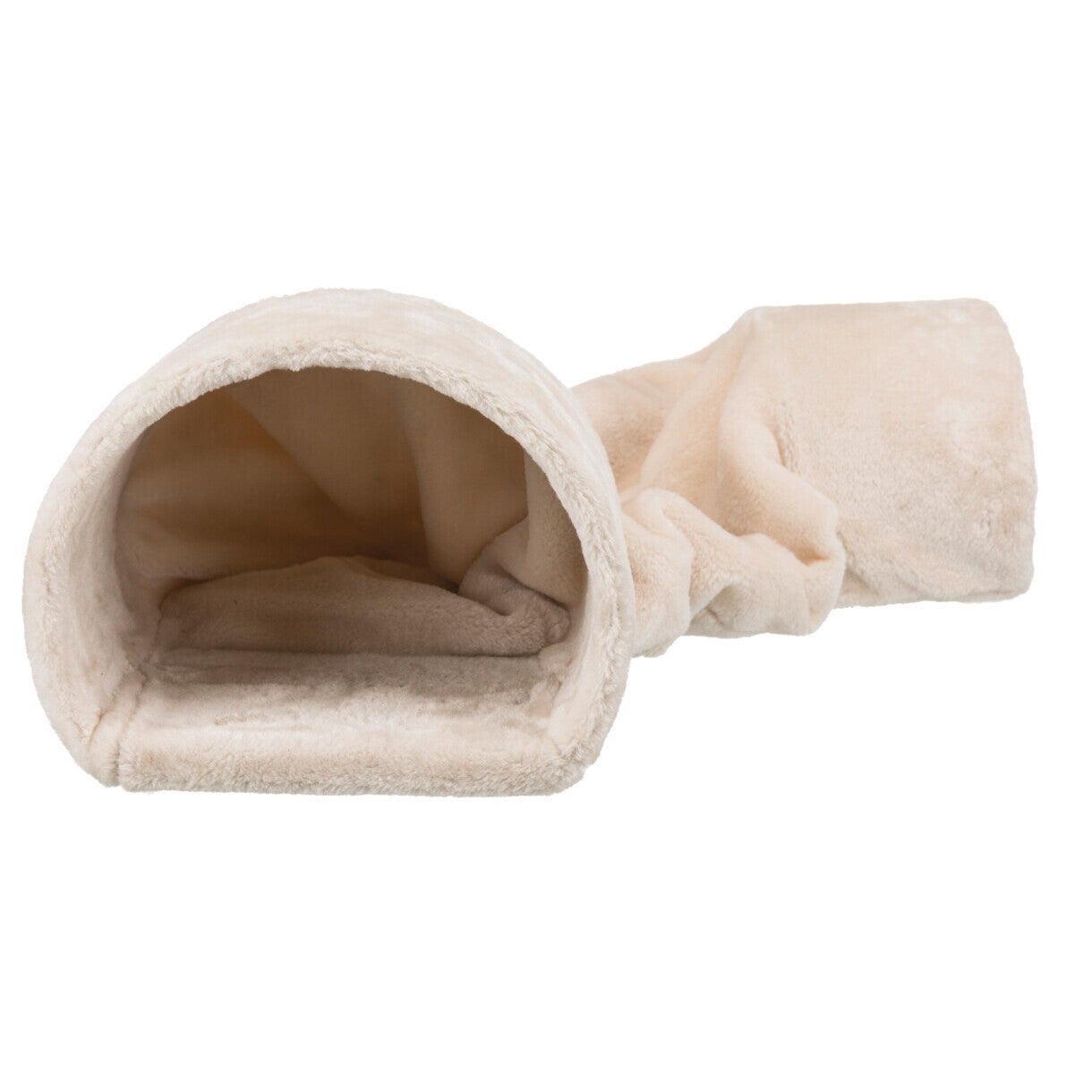 Trixie Tunnel für Kaninchen und Meerschweinchen aus Plüsch 80 x 27 x 21 cm - beige