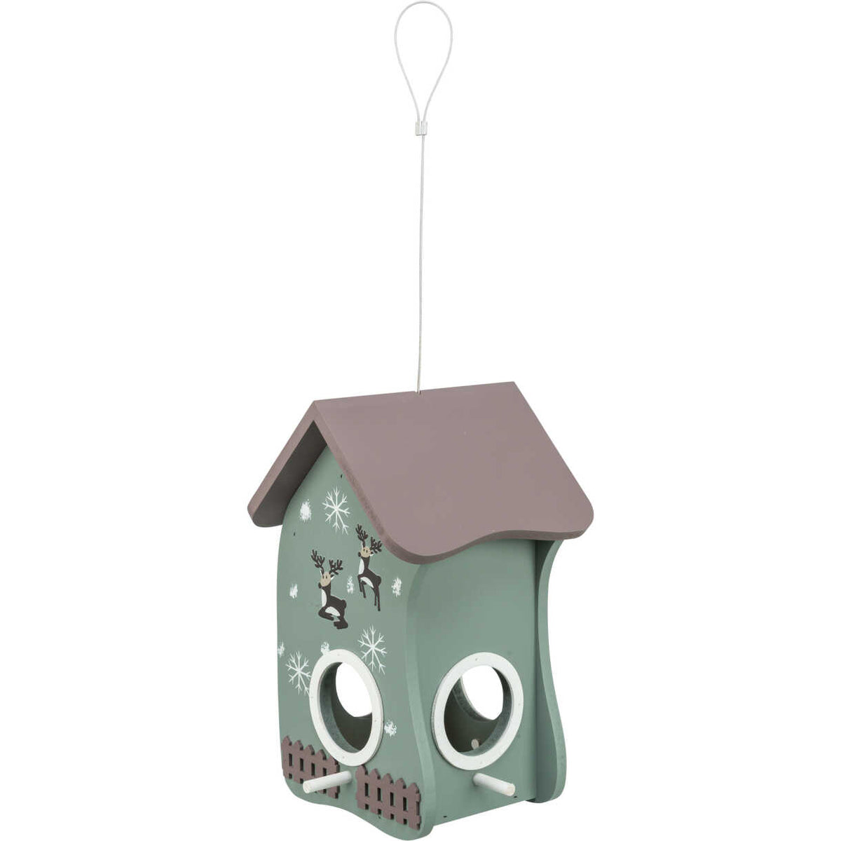 Trixie XMAS Vogelfutterhaus mit Aufhängung, lackiertes Holz