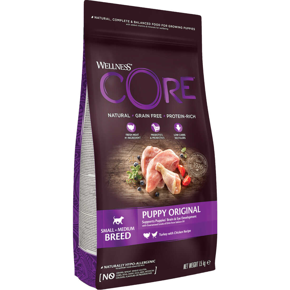 1,5 kg CORE Welpenhundefutter mit Huhn - getreidefrei