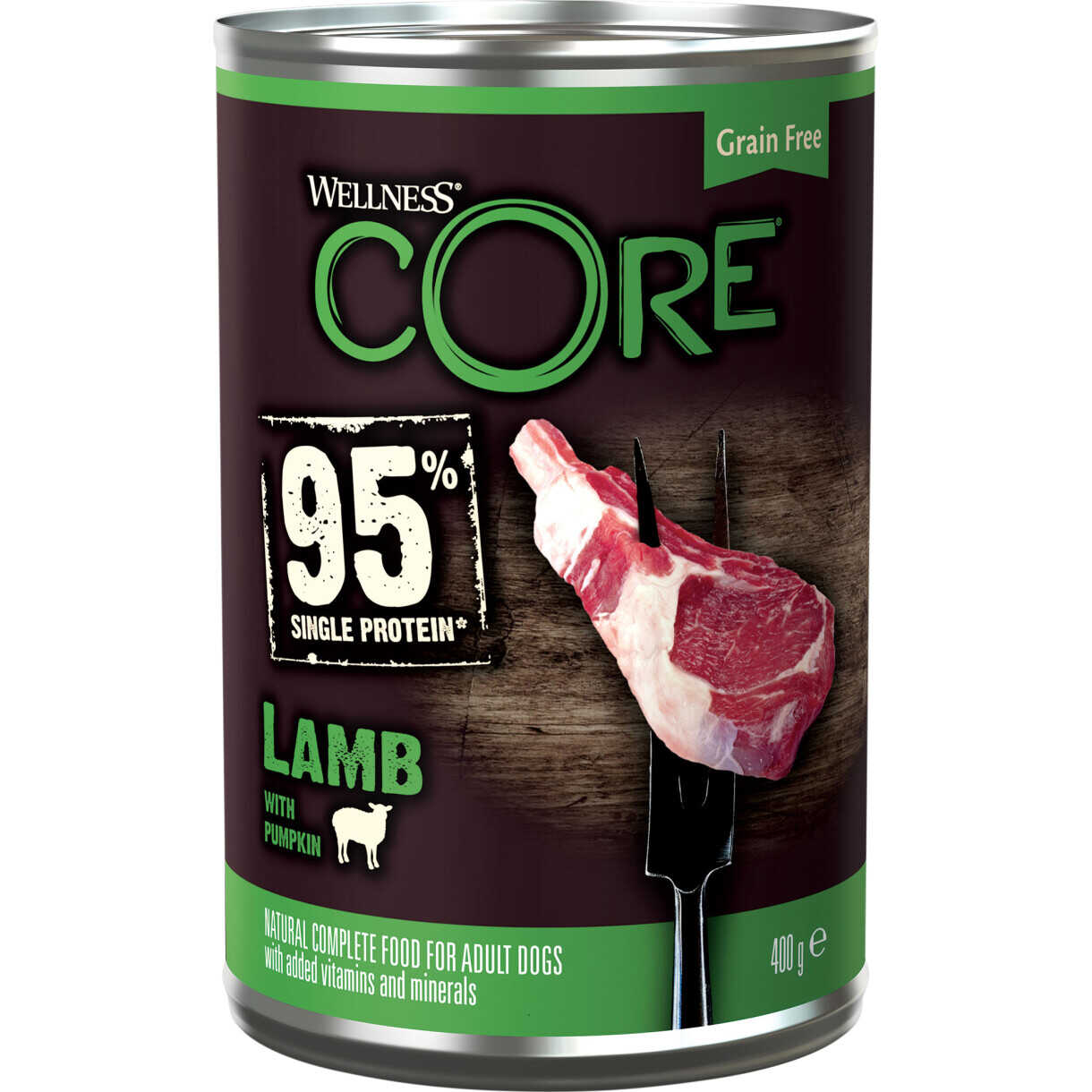 400 g CORE 95 Hundenassfutter mit Lamm mit Kürbis