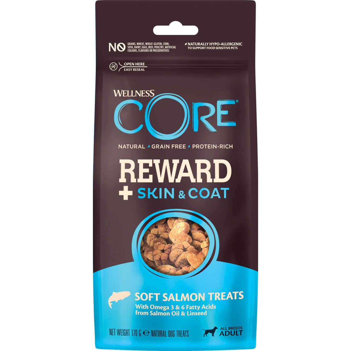 170 g CORE Reward+ Treats Skin & Coat Hundeleckerlis - getreidefrei