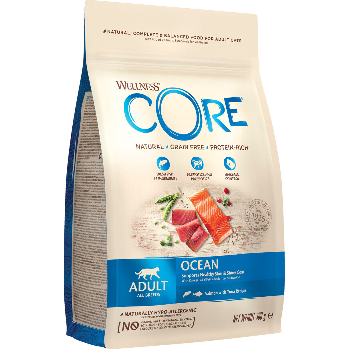 CORE Katzenfutter für ausgewachsene Katzen mit Lachs und Thunfisch - getreidefrei