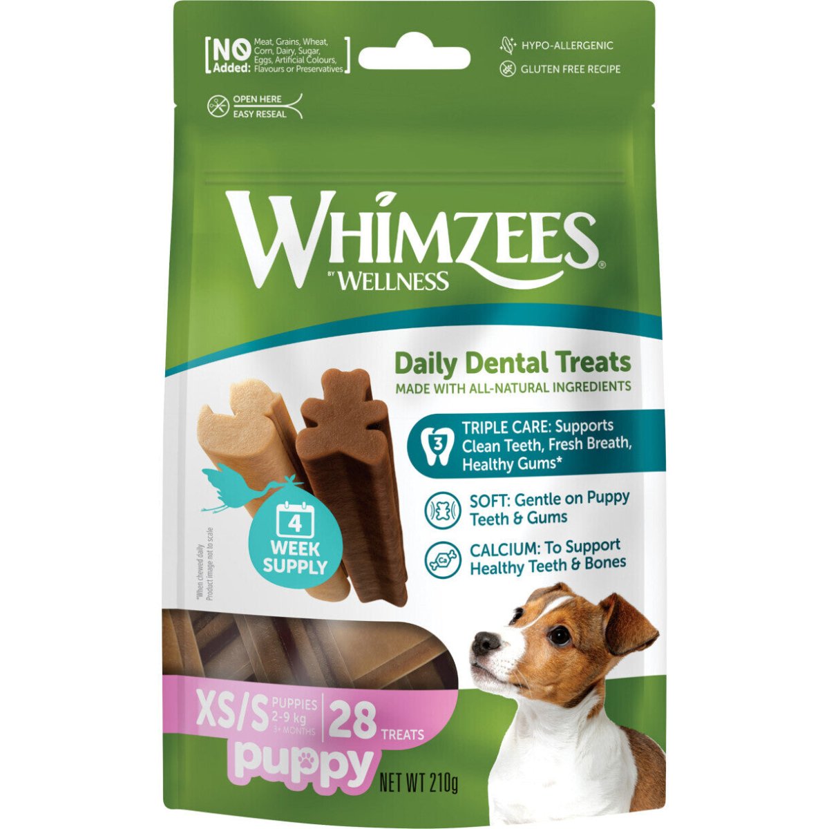 28 Stück Whimzees Dental Stix XS/S für kleine Welpen 2 - 9 kg - MegaPetShop
