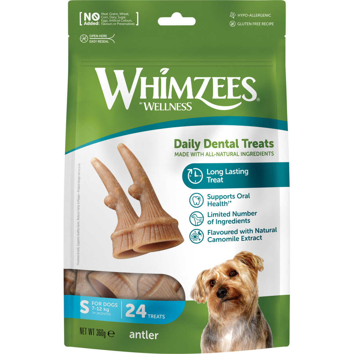 Whimzees Occupy Antler für kleine Hunde - glutenfrei