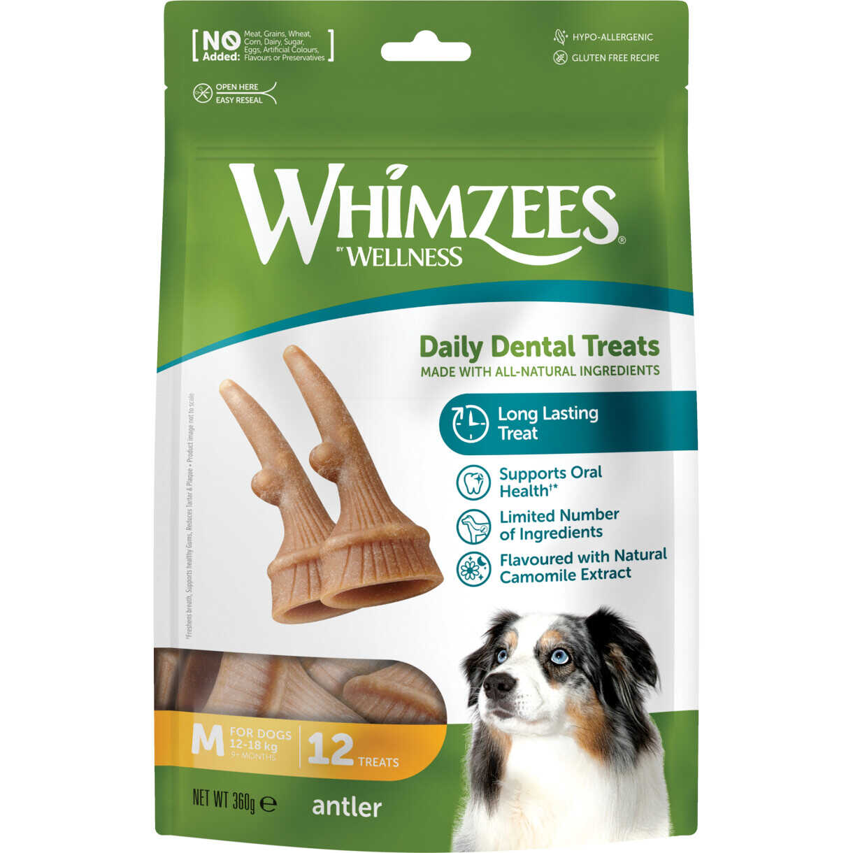 Whimzees Occupy Antler für mittelgroße Hunde - glutenfrei
