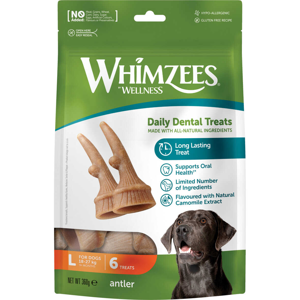 Whimzees Occupy Antler für große Hunde - glutenfrei