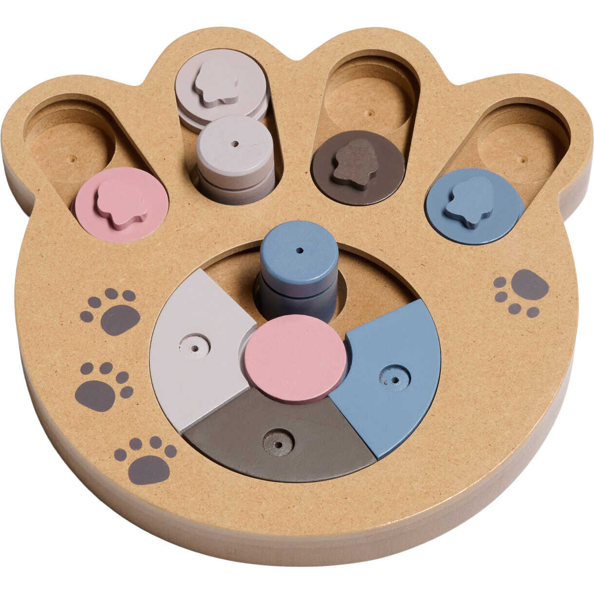 Companion-Puzzle aus Holz – Pfotenform