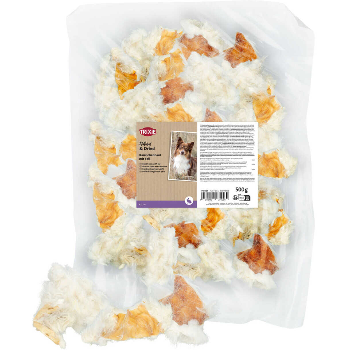 Trixie Kaninchenfell mit Fell Hundesnack - 500 g