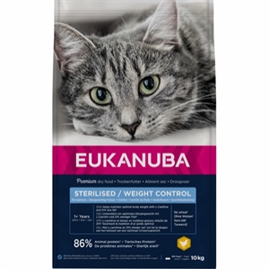 10 kg Eukanuba Katzenfutter mit Huhn und Leber Übergewicht - sterilisiert von 1 bis 11 Jahren