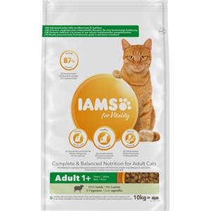10 kg Iams Katzenfutter Adult mit Lamm und Huhn von 1 bis 7 Jahren