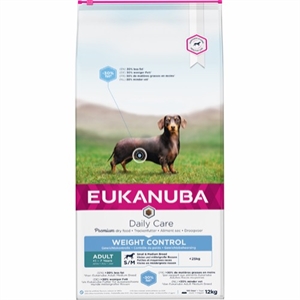 12 kg Eukanuba Daily Care weight control Hundefutter Adult Small - Medium