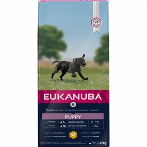 12 kg Eukanuba Puppy large breed Welpenfutter fra 4 uger til 12 mdr