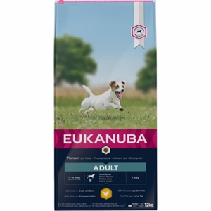12 kg Eukanuba Hundefutter mit Huhn für kleine Hunde von 1 bis 8 Jahre