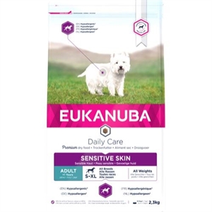 2,3 kg Eukanuba Hundefutter Daily Care sensitive skin mit Fisch