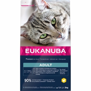 2 kg Eukanuba Katzenfutter Adult mit Huhn und Truthahn von 1 bis 11 Jahren