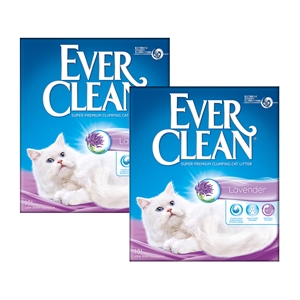 2 x 10 liter EverClean Katzenstreu kompakt mit Lavendel