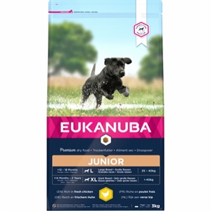 3 kg Eukanuba Welpenfutter mit Huhn Junior Large Breed