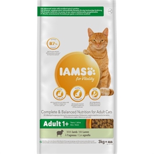 3 kg Iams Katzenfutter Adult mit Lamm und Huhn von 1 bis 7 Jahren