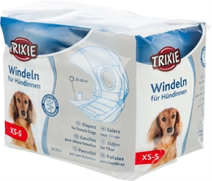 12 Stck. Trixie Hundewindeln für Hündinnen Großer Taillenumfang 38 - 56 cm
