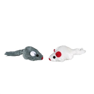 Trixie Katzenspielzeug 6er-Set Fellmaus mit Katzenminze im Kern 5 cm