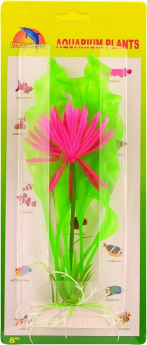 Aquarium Plastikpflanze Pflanze mit Blume 20 cm
