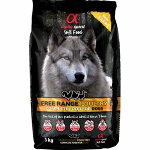 3 kg Alpha Spirit Hundefutter mit Geflügel für ausgewachsene Hunde - getreidefrei