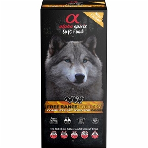 9 kg Alpha Spirit Halbfeuchtes Hundefutter mit Geflügel für ausgewachsene Hunde - getreidefrei