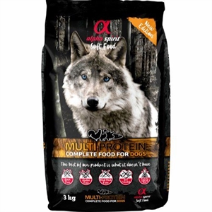 3 kg Alpha Spirit Multiprotein Hundefutter mit Fisch und Fleisch für ausgewachsene Hunde - getreidefrei