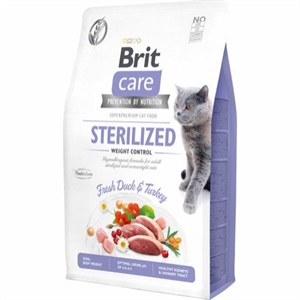 2 kg Brit Care Katzenfutter Sterilized Weight Control für ausgewachsene Katzen - getreidefrei