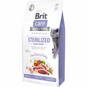 7 kg Brit Care Katzenfutter für ausgewachsene sterilisierte und übergewichtige Katzen - getreidefrei