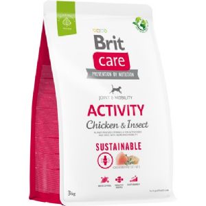 3 kg Brit Care Hundefutter mit Huhn und Insekten für alle Hunde mit hoher Aktivität
