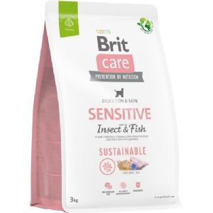 Brit Care Hundefutter Empfindliche Haut mit Fisch und Insekten für alle Hundetypen - Getreidefrei