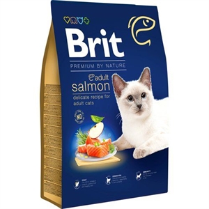 8 kg Brit Premium by Nature Katzenfutter Adult mit Lachs von 1 bis 7 Jahren